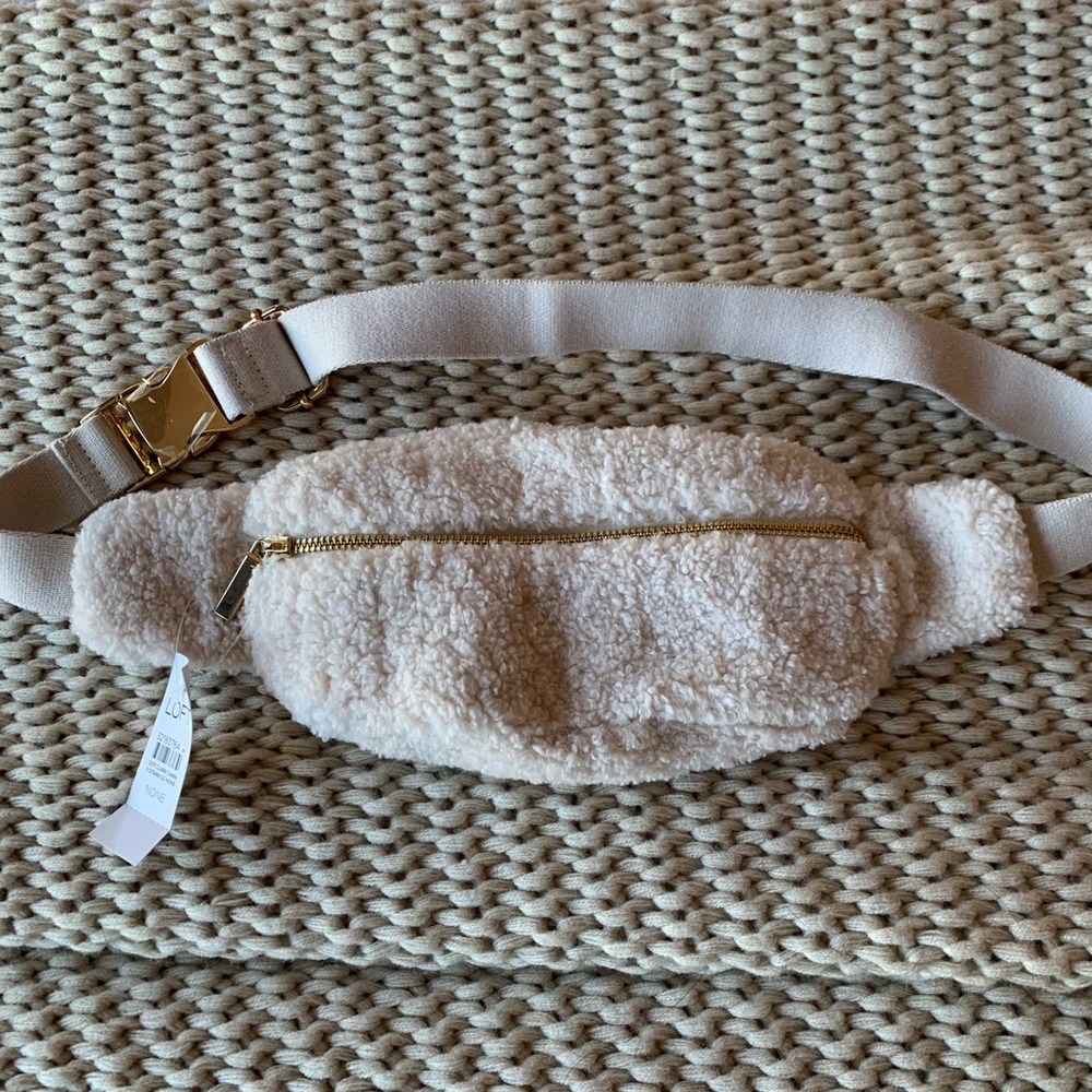 LOFT sherpa belt bag